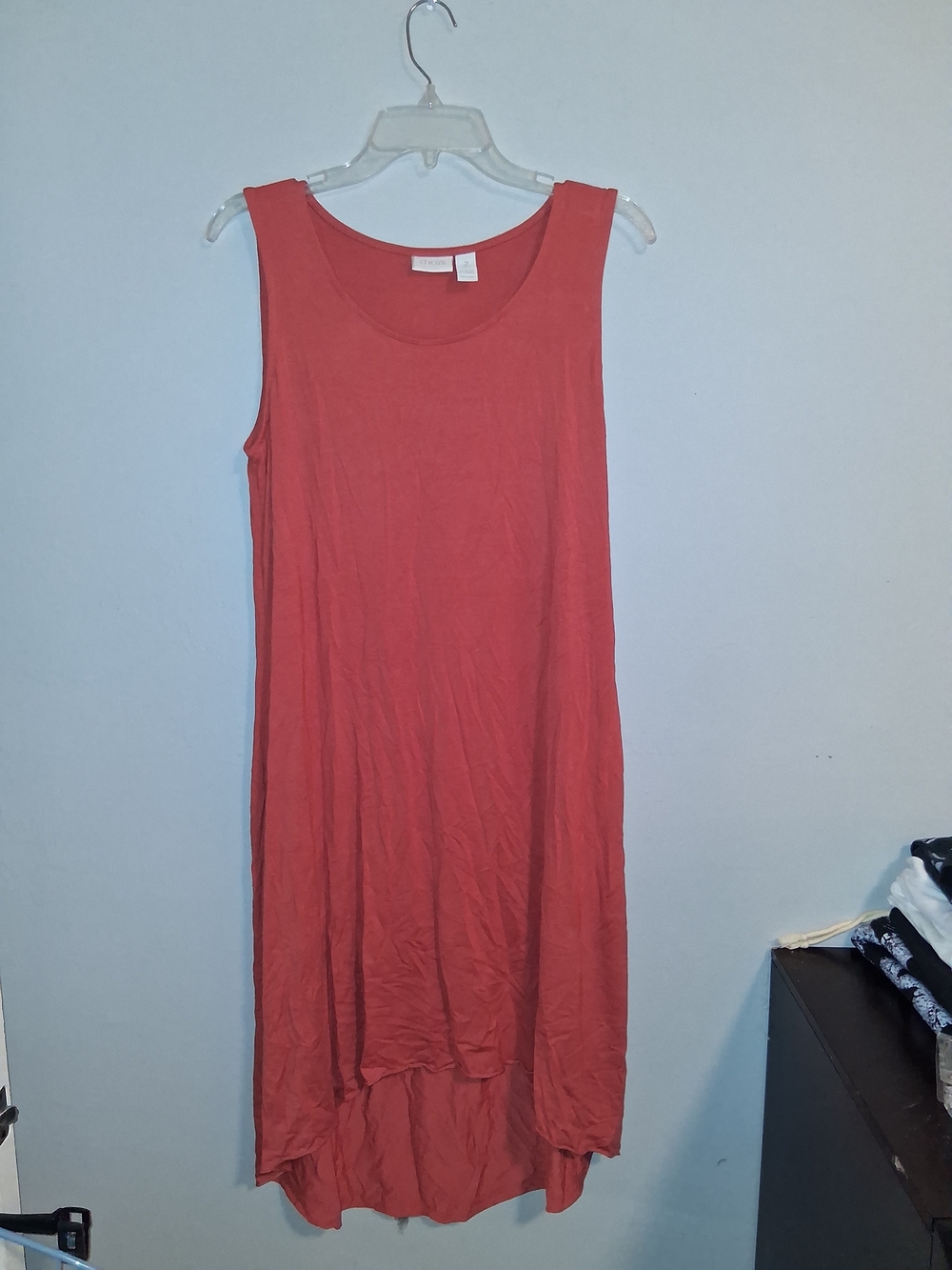 Chico's Coral Sleeveless High-Low Tank